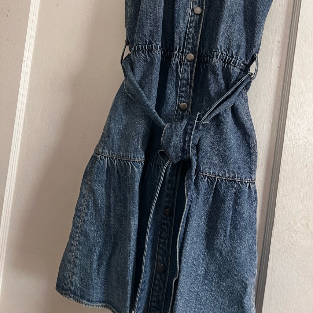 Miranda Sleeveless Denim Mini Dress - Alice & Olivia